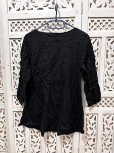🎀Imported Chic Black Tunic Top B