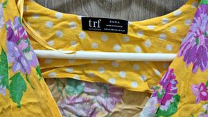 Floral Puff Sleeve Wrap Top
