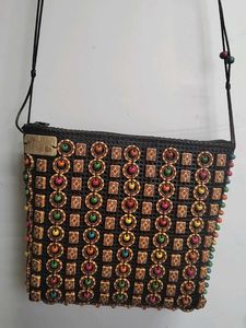 Boho Beaded Crossbody Bag