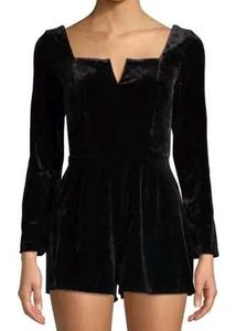 Black Velvet Playsuit