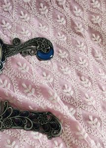 Embroidered Chikankari Pink Straight Kurta💕🍁