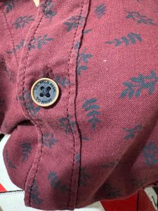 U.S. POLO ASSN Stylish Maroon Patterned Shirt