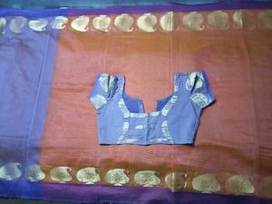GentlyUsed Mustard and Purple Border SuperNet Sare