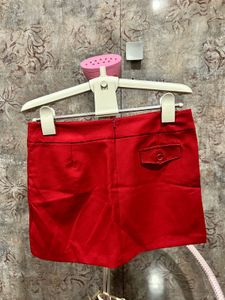 Mango Red Mini Skirt