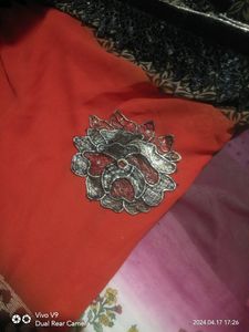 Orange And Coffi  Color Saree
