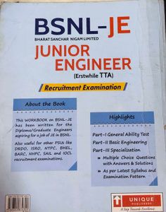 BSNL JE PRATICE WORKBOOK  2016 edition