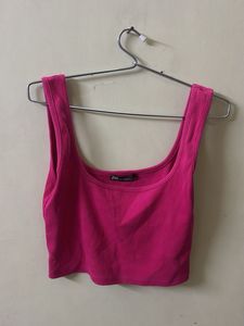 Pink Crop Tank Top