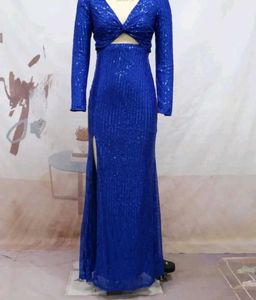Stunning Blue Sequin Gown