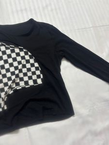b&amp;w cutout top