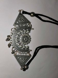 Ethnic Silver Pendant Necklace