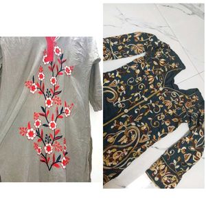 Combo Of 2 Elegant Plazo Kurti Sets