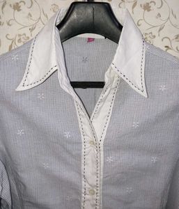 Givo Self Design Embroided Office Shirt
