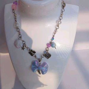 fairycore  Bow Charm Necklace