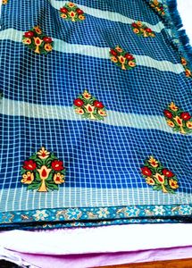 Floral Embroidered  saree