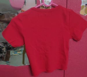 Red Crop Top