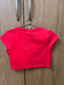 Red Graphic Slogan T-Shirt