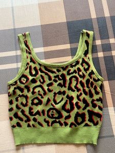 Leopard Print Crop Tank Top