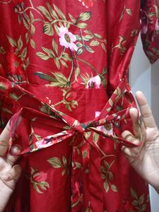 Red Floral Maxi Dress