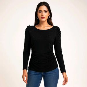 Elegant Black Long Sleeve Top