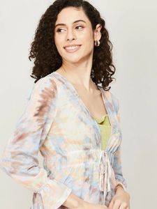 Beach Wear Kinds Top With Knots And Cute Sleeves