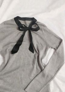 grunge y2k bow tie top
