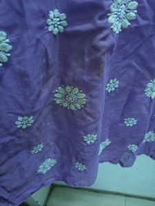 Lavender Chikankari Kurti