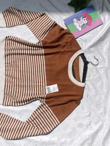 Y2k Striped Sweater Or Pullover 🤎