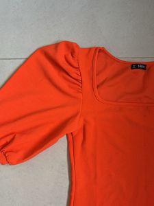 SHEIN Puff Sleeves Top 🍊