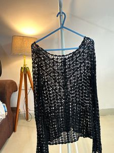 Net Beach Wear See-through Top
