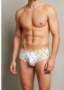Pineapple Print U Convex Pouch  Transparent Brief
