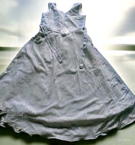Girl&#39;s Silver Dress with Shrug