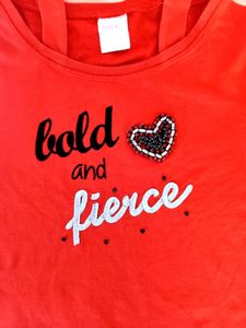Red off shoulder full hand Top