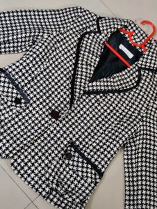Korean Houndstooth women Blazer