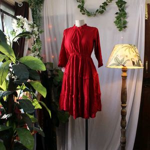 Red Ruffled Dress