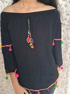 Black And Red Combo Tops