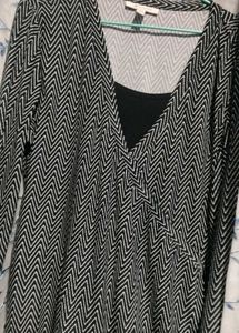 JM Collection Zig Zag Pattern Top