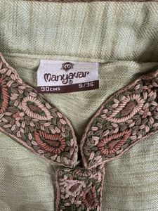 Manyavar Straight Kurta With Churidar