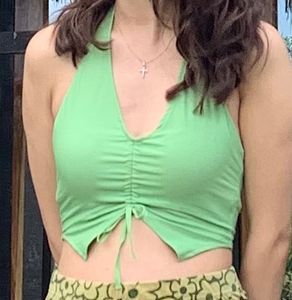 Halter Green Top