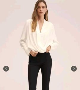 Imported Off White Wrap Top