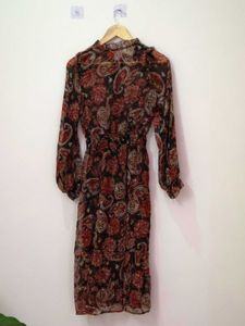 Paisley Print Midi Dress