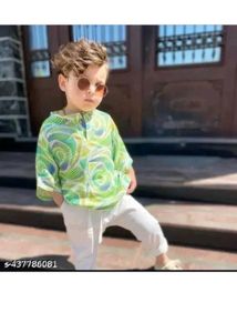 Cute Patterned Shirt &amp; Pants Set