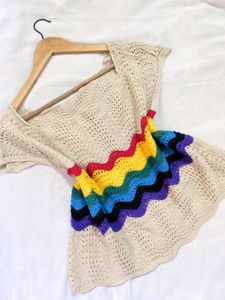 Pinterest Crochet Multicolored Layer Top A