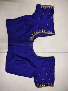💙Royal Blue Aari Maggam Blouse