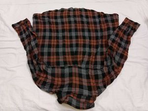 Formal Loose  Shirt With Check Design