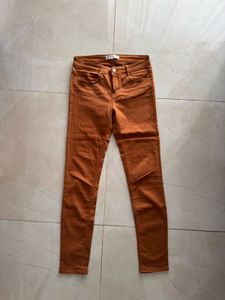 Zara Trafaluc Skinny Jeans, Brown, Low Rise