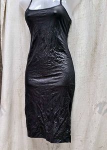 I. Sleek Black Slip Dress