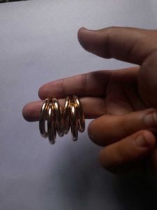 Gold Triple Hoop Earrings