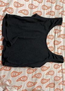 SSS Crop Top In Black Colour