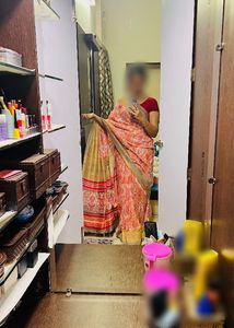 Beautiful cotton Linen saree without blouse