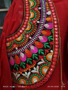 Red Embroidered Salwar Kameez Suit